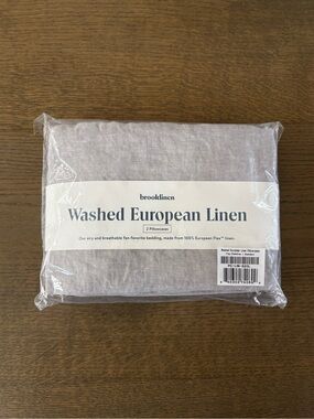 Brooklinen Washed European Linen Pillowcase Set Standard
